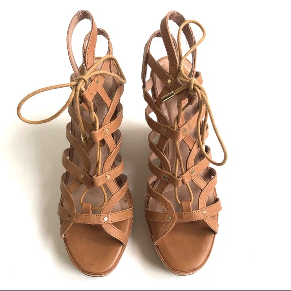 Joie Tan Larissa Wedge Lace-Up Gladiator Sandal - Picture 3 of 10